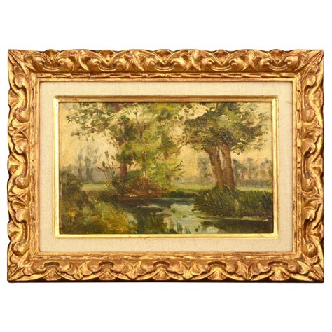 Set Of Six 19th Century Landscape Oil Paintings On Canvas At 1stdibs
