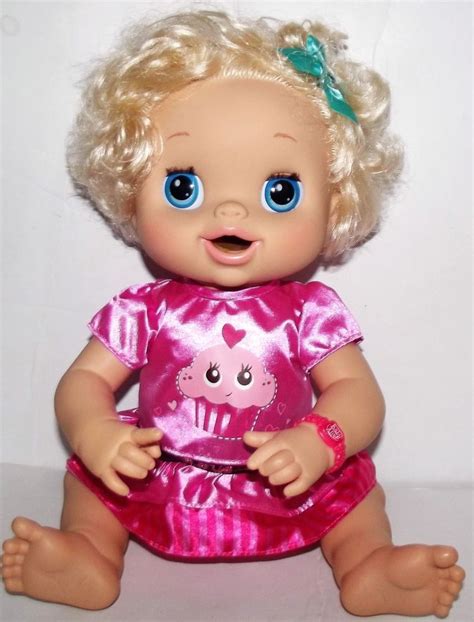 Hasbro My Baby Alive Interactive Doll Blonde Hair Talks Drinks Wets