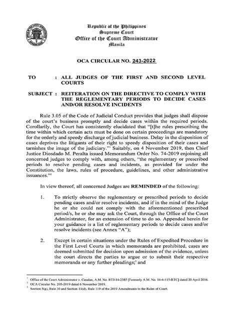 Reglementary Periods Pdf Judgment Law Complaint