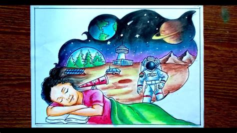 Space And Sustainability My Dream Drawing World Space Week Painting