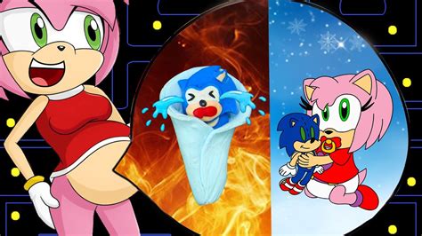 Hot Pregnant Vs Cold Pregnant Sonic Love Amy Part 3 Pacman Stop Motion Game Youtube