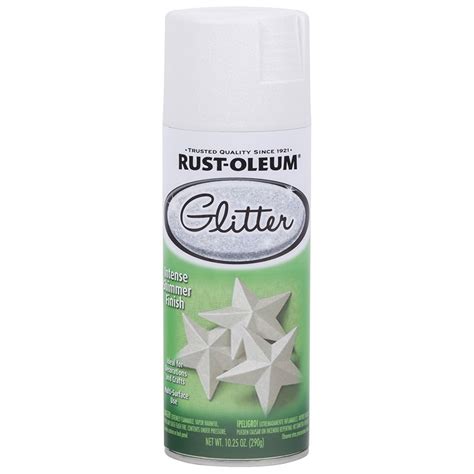 Rust Oleum Satin White Glitter Spray Paint Actual Net Contents 1025