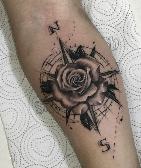 Compass Rose Tattoo Girl