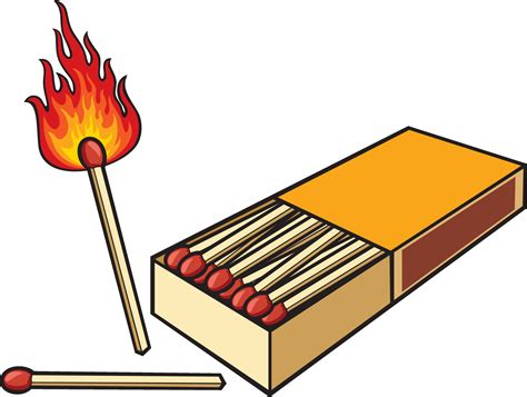 Matches And A Match Box 2321697 Vector Art At Vecteezy