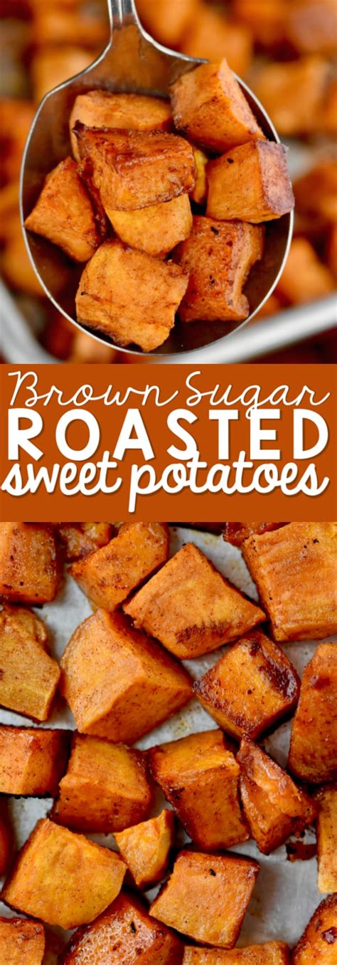 These Brown Sugar Roasted Sweet Potatoes Are Roasted With