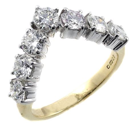18ct Yellow Gold 1 72ct Diamond Wishbone Ring From Mr Harold And Son Jewellery Uk