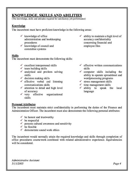 As an experienced administrative assistant with years of professional work history, you'll want to primarily highlight your previous administrative work at companies. Administrative Assistant Job Description Resume 3 ...