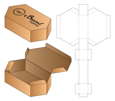Premium Vector Hexagon Box Packaging Die Cut Template Design
