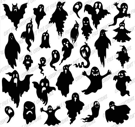 Ghost Svg Bundle Halloween Svg Bundle Scary Ghosts Svg Cut File For