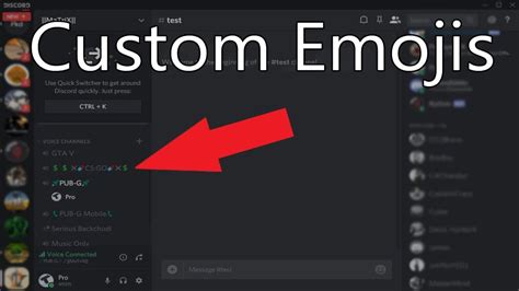 Example of emojis in the channel names: How To Create Discord Channel With Custom Emojis - YouTube