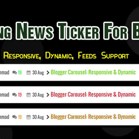 Breaking News Ticker Widget For Blogger Json Feeds Support