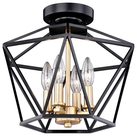 In fact, it will often be your primary consideration before making a ceiling fixture choice. Semi Flush 4 Light Fixture With Noble Bronze with Natural ...