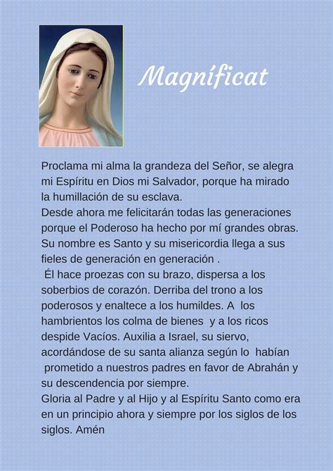 La Magnifica Oracion En Espanol