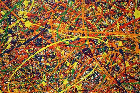 Abstract Jackson Pollock Painting Original Art Titled Jump In By