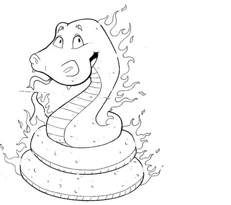 Imagem Boitatá Para Colorir