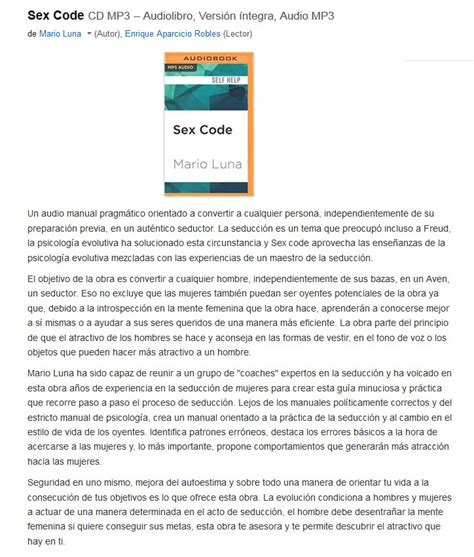 sexcode audiolibro