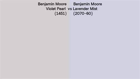 Benjamin Moore Violet Pearl Vs Lavender Mist Side By Side Comparison