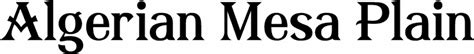 The mila script pro font family: Algerian Mesa Plain premium font buy and download