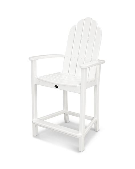 Polywood Classic Adirondack Counter Chair White Ct 03 S