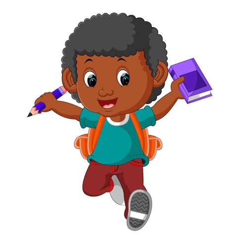 Premium Vector Boy With Backpacks Cartoon