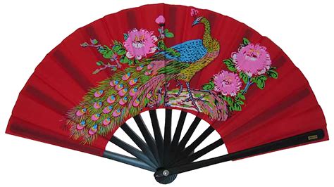 Chinese Nylon Cloth Peacock Fan