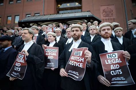 Barristers Protest Outside Birmingham Crown Court Over Legal Aid Cuts Birmingham Post