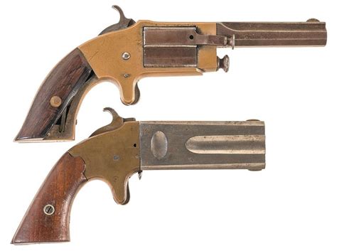 Two Antique Handguns A Rollin White Arms Single Shot Pocket Pistol