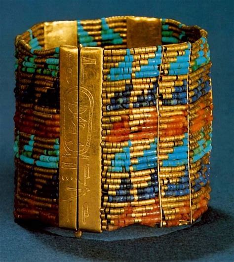 Bracelet Of Queen Ahhotep C 1530 Bce Gold Lapis Lazuli Carnelian Turquoise Glass Diameter