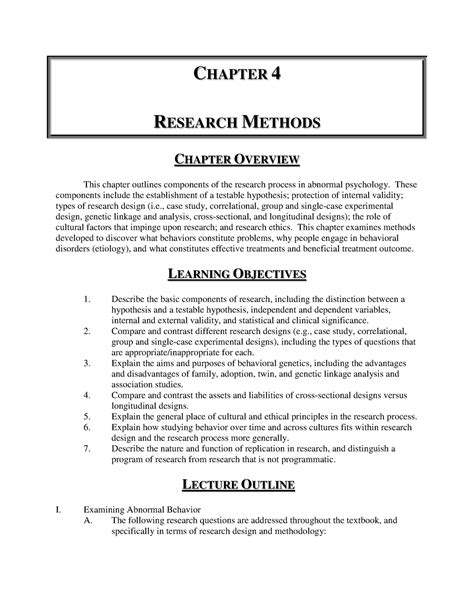 Chapter 4 Research Methods Chapter 4 Research Methods Chapter