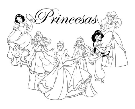 Princesas Para Colorir Desenhos Imprimir