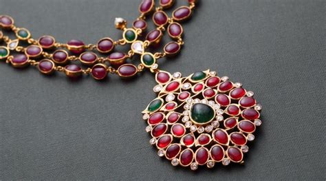 Indian Jewellery And Clothing Ruby Studded Jewellery From Mehta