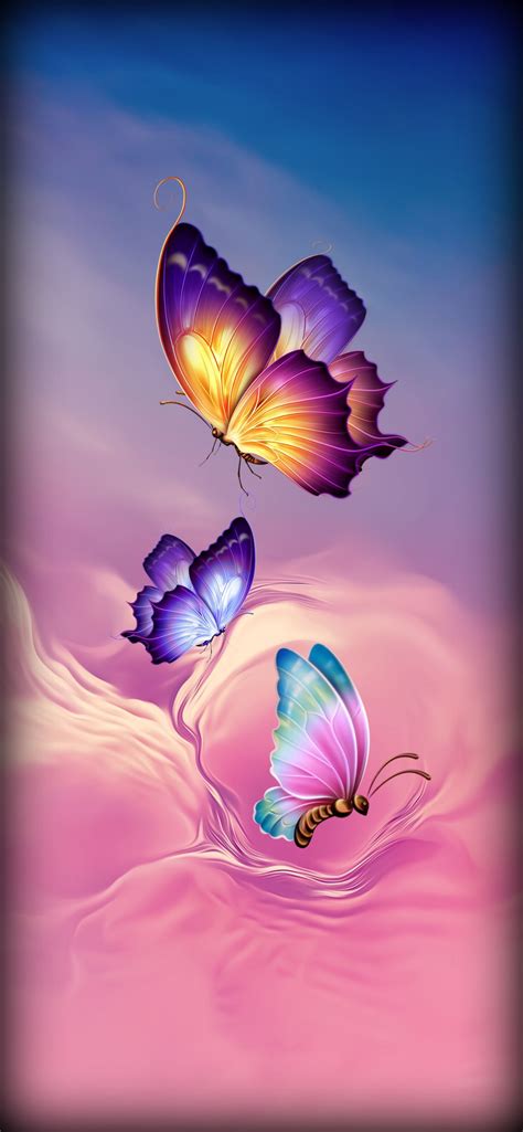 Colorful Neon Butterfly Graphic Design Art In 2019