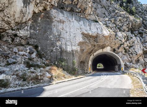 Tunnel Through The Mountain Stock Photo Alamy