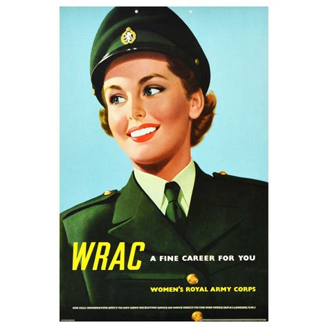 Original Vintage Poster Youll Be Happy In The Wrac Womens Royal Army
