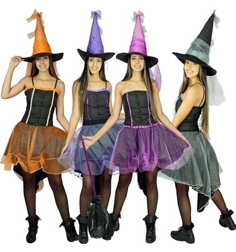 Fantasia Bruxa De Halloween Luxo Adulto Com Chapéu