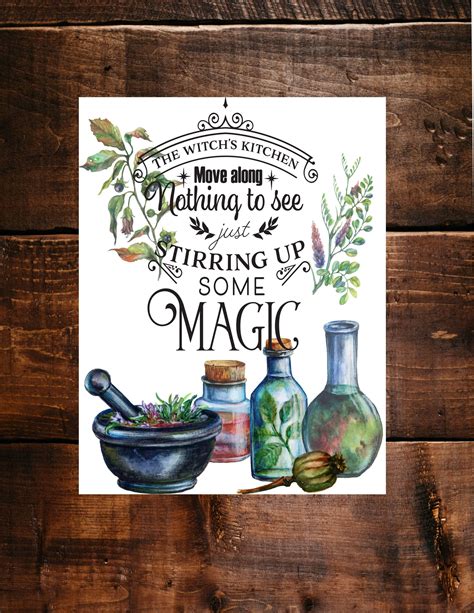 Kitchen Witch Witch Sign Stirring Up Some Magic Spells And Etsy Uk