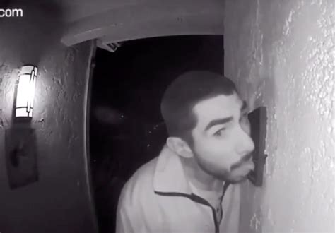 Security Camera Catches Prowling Suspect Licking Doorbell For 3 Hours Huffpost