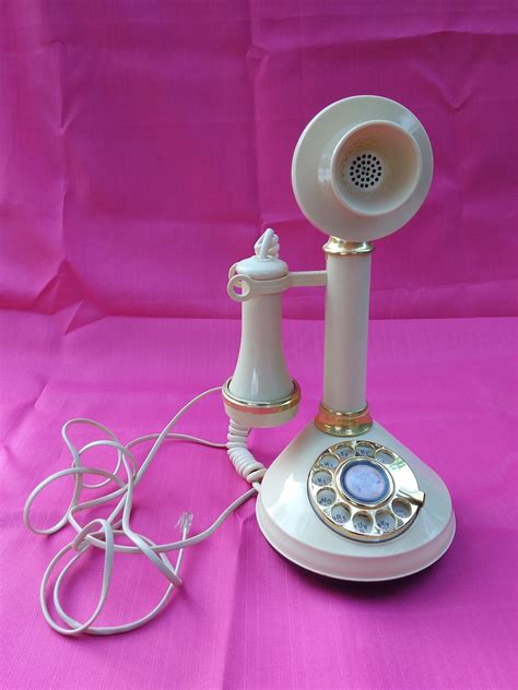 Vintage Candlestick Collectible Rotary Dial Phone Etsy