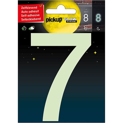 Chiffre 7 Glow In The Dark 10cm Communication Avabe