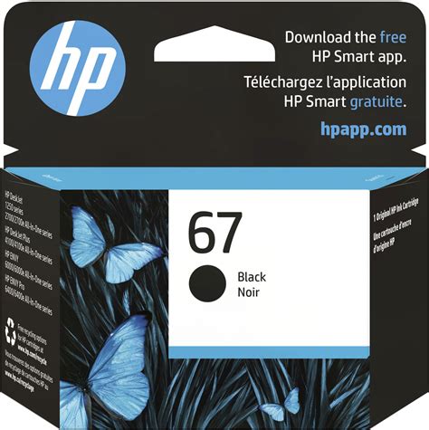Hp 67 Standard Capacity Black Ink Cartridge 193015522398 Ebay