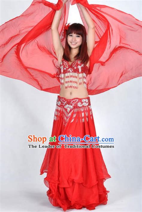Indian Performance Beads Tassel Bra And Skirt Traditional Belly Dance