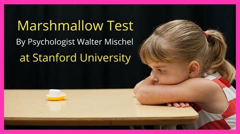 Marshmallow Test Walter Mischel Stanford University Instant