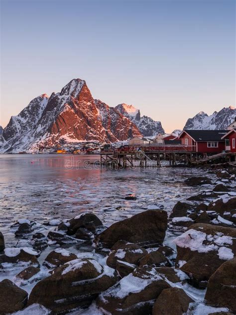 The Small Fishing Village Reine On The Lofoten Islands In Norway In