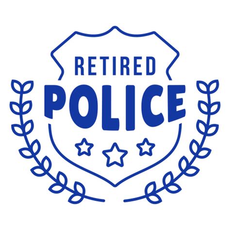 Retired Police Lettering Transparent Png And Svg Vector File