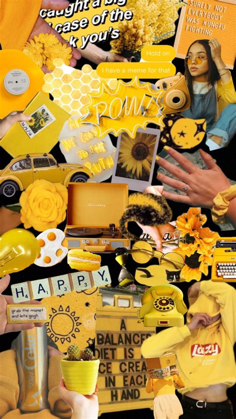 Yellow Aesthetic Moodboard💫💛🌻 Iphone Wallpaper Yellow Aesthetic
