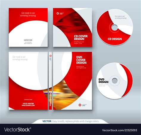Cd Envelope Dvd Case Design Business Template Vector Image