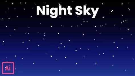 How To Create A Simple Night Sky Adobe Illustrator Tutorial Youtube