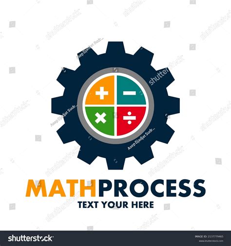 Math Process Industrial Math Vector Logo Stock Vector Royalty Free