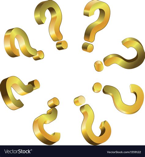 Golden Question Marks Royalty Free Vector Image