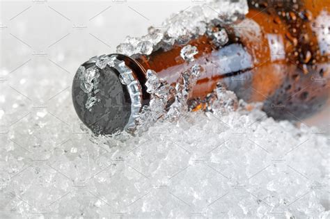 Ice Cold Beer Bottle Neck And Cap Food Images ~ Creative Market